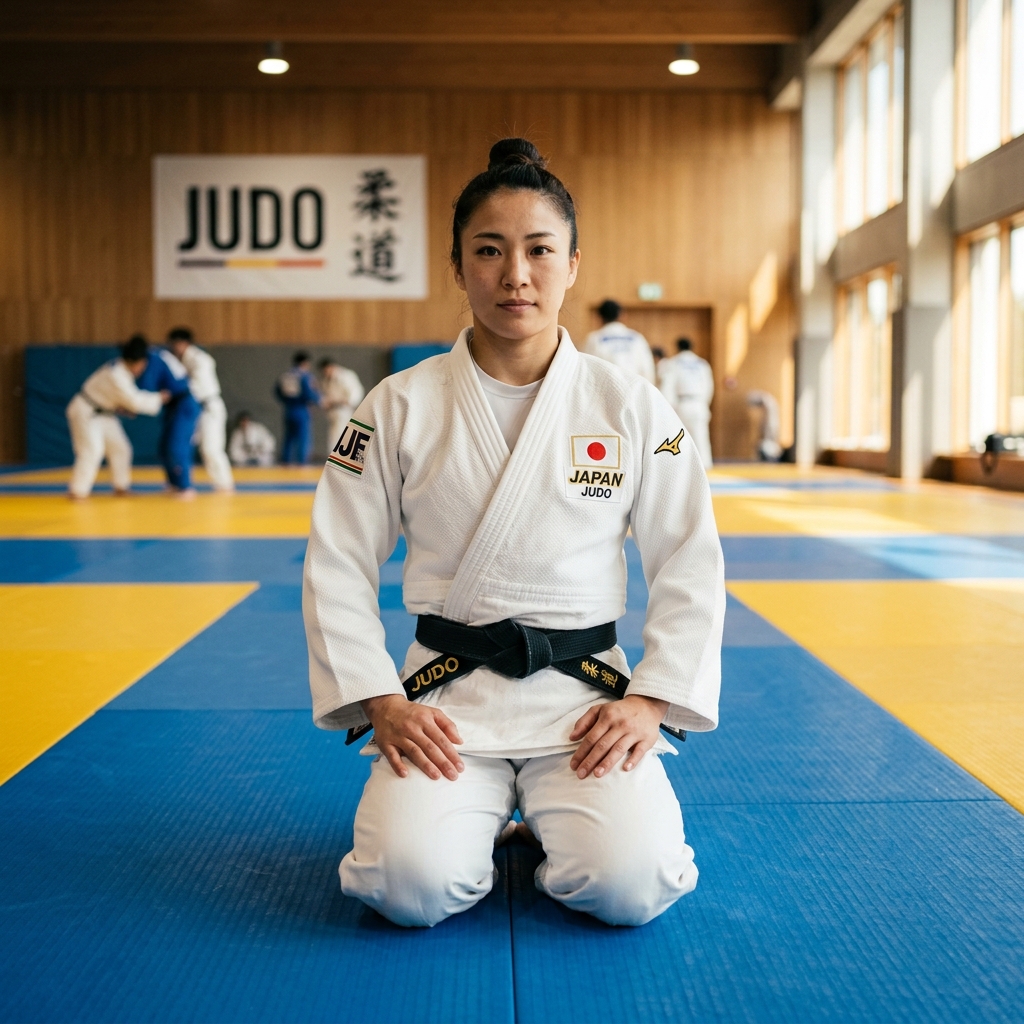 Atleta de Judô em posição inicial