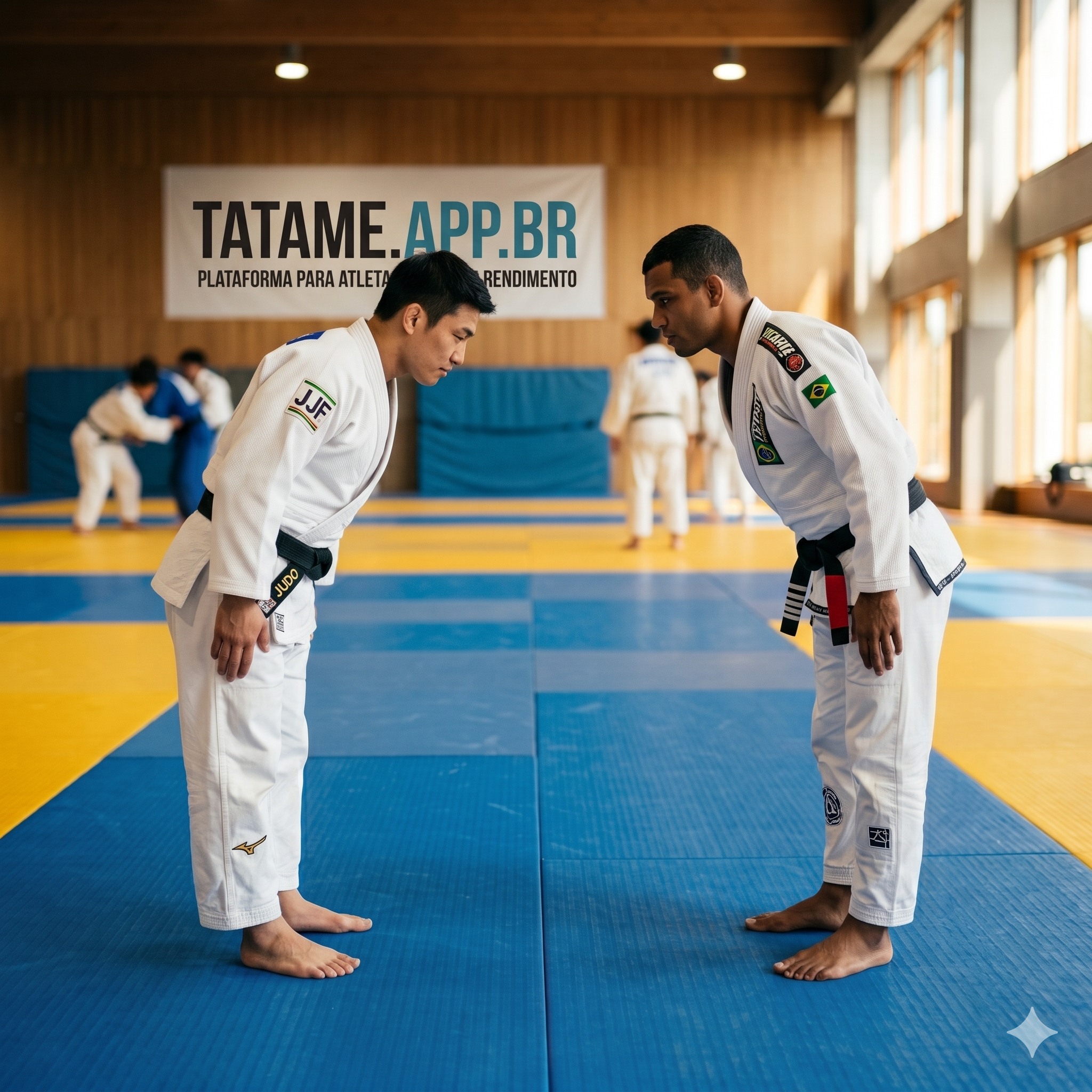 Atleta de Judô em posição inicial
